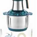 5L Electric Meat Grinder, Stainless Steel Dough Machine, 500w Strong Food Processing Machine, 5-Speed Mode, Used For Dough Stirring, Onion, Meat, Nuts, Fruits, Garlic, Vegetables