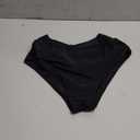 Tempt Me Women's High Waisted Bikini Bottom Crossover V Cut Bathing Suit Swim Bottom (X-Large, Black)