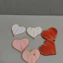 COCHIE Wooden Valentine's Day Hearts Decorations Indoor, Wood Heart Blocks Tiered Tray Decor Set of 6, Red Pink White Valentine Decoration for Home Party Office Shelf Mantle (Vintage)