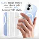 for iPhone 17 Case for Women Girls,Compatible with MagSafe,Camera Control,Full Camera Protection, Cute Wave Magnetic Phone Case for iPhone 17,Frosted Clear