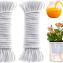 ORIMERC 100 feet 1/4 inch Self Watering Rope Capillary Wick Automatic Waterer for Potted Plant Vacation Holiday Flower Sitter Hydroponic Passive Wicking Cord String Indoor Outdoor Garden System Device