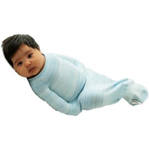 Swaddelini Swaddle Sleep Sack, Easy-to-Use Baby Sleep Sack, Helps Babies Sleep Longer, 0-3 Months, 6-12 Pounds, Made in USA, Blue