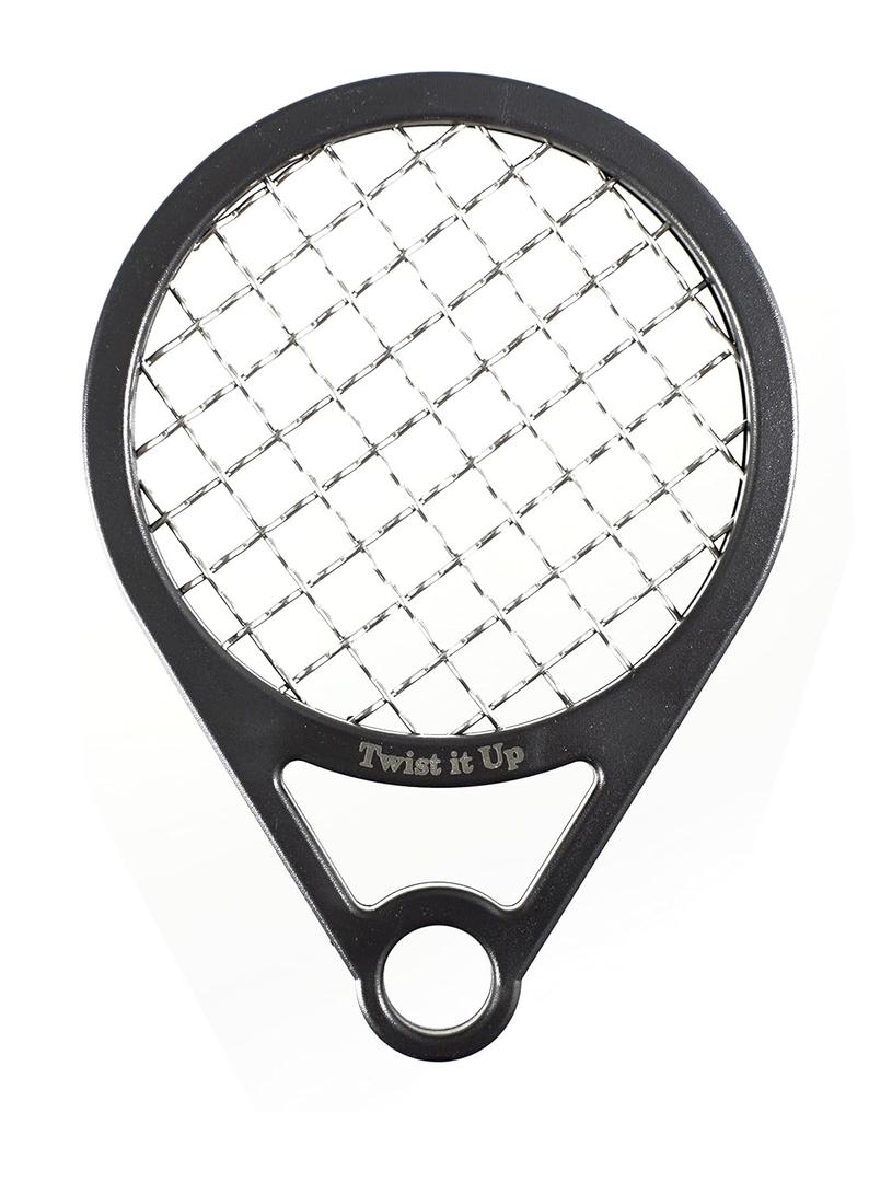Twist It Up Comb (Bond Black) - Alternative for Hair Sponges, Creates Curls and Twists for Black Men, Tennis Racket Design