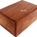 Indian Glance Wooden Urn Box - Urn for Human Ashes Funeral Cremation Urn (X-Large 9.5″ x 6.5″ x 5″ Urn Holds: 200 cu. in.)
