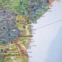 GeoMetro - Large Wall Map of the United States (39 x 55 inches) Full Lamination, all 50 States, Timezones, Interstates