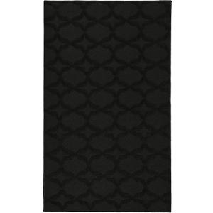Garland Rug Sparta Non Slip Polypropylene 3 Ft. X 5 Ft. Black Area Rug- Ideal for Living Rooms & Hallways, Stylish & Durable for High Traffic Areas