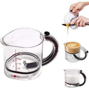 4-in-1 Adjustable Measuring Cup with Scraper-Style Seal Base, All in One Adjustable Measuring Cup, Multi Functional Measurings Cube Cups for Precise Cooking,Baking,Liquid Dry Ingredients Measurement