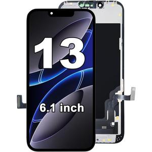 for iPhone 13 Screen Replacement 6.1 ", Full HD LCD Display 3D Touch Screen Digitizer Full Assembly for Model A2482,A2631,A2633,A2634,A2635 (Without Tools)