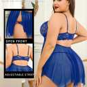 Avidlove Babydoll Lingerie for Women Strappy Nightdress Sexy Nightgowns Bridal Chemise Plus Size Lace Langeray L-4XL