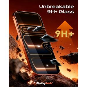 chubbycable 1PCS ChubbyShield Ultra for iPhone 17 Pro Max HD Tempered Glass Screen Protector, Ultra-easy Install Box, Auto Dust-Elimination & Bubble Free