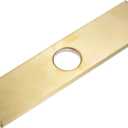 uxcell 10 Inch Hole Cover Deck Plate Escutcheon for 1 or 3 Hole Bathroom or Kitchen Sink Faucet, Rectangle Faucet Escutcheon, Brushed Gold