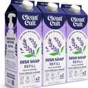 Cleancult Dish Soap Liquid Refills (32oz, 3 Pack) - Plant Based Cleaning Power - Dish Soap that Cuts Grease & Grime - Free of Harsh Chemicals - Uses 90% Less Plastic - Wild Lavender