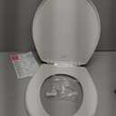 Mayfair Caswell Modern Slow Close Toilet Seat, Durable Plastic Seat, Made in USA, Round, White