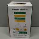 Qieryun Heated Blanket Electric Throw, Soft Flannel Heating Blanket with 8 Hours Auto Off 10 Fast Heating Levels Machine Washable Sherpa Heated Blanket with Overheating Protection