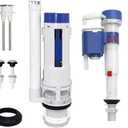 2-Inch Toilet Tank Replacement Kit with Dual Flush Valve - Easy Installation, Leak-Free Seal for Most 2-Piece Toilets