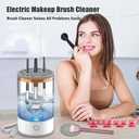 Electric Makeup Brush Cleaner Efficient Deep Cleaning and Drying of Mmake-Up Brushes Portable Automatic USB Cosmetic Brushes Cleaner Tool for All Size Beauty Makeup Brush Set(White)