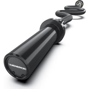 47" Olympic EZ Curl Bar 500-lbs Capacity Steel Barbell Suitable for 2" Weight Plates, 2-Inch Curl Bar for Weight Lifting,Hip Thrusts,Squat,Biceps-Home Gym Weight Bar