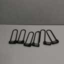 Shimeyao 4 Pieces 6 Inch Long Shackle Combination Lock 4 Digit Outdoor Waterproof Padlock with Resettable Code for School Gym Locker, Sports Locker, Fence, Gate, Toolbox, Case Storage, Black