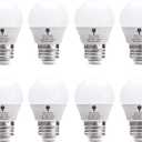 8 Pack BlueX 3W G14 LED Light Bulb 5000K Daylight - 25W Equivalent - E26 Base 120V - Small Night Light Bulbs for Bedroom, Ceiling Fan, Table Lamp, Kitchen, Pendant Fixtures, Dinning Room