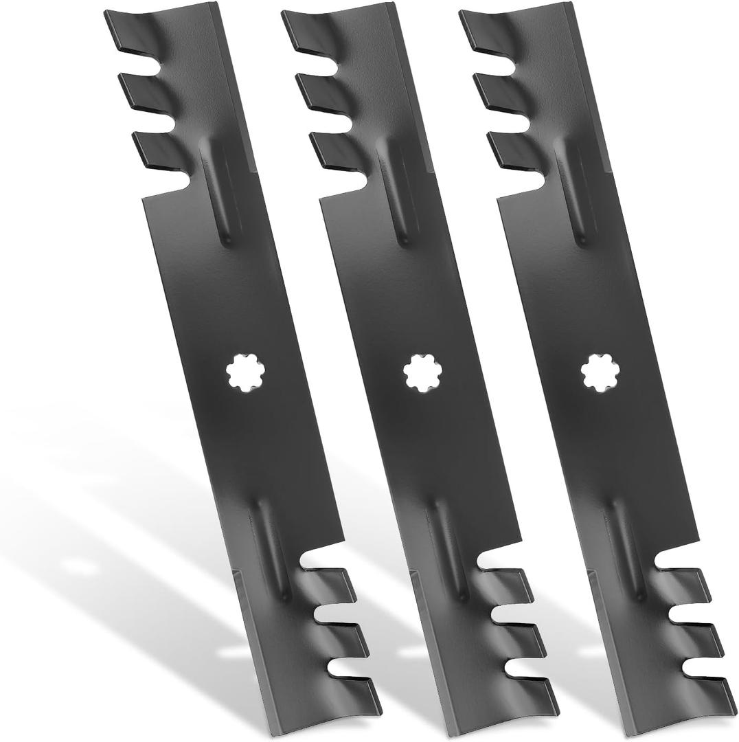 Keycci D140 Blades Compatible with John Dee re 48 inch Mower, GY20852 Blades Fits for John Dee re GX21784 GX21786 AM137757, D140 E140 Z355E LA145 E160 E170 D155 LA130 Z255 S170, 3 Pack