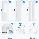 Portable Air Conditioner Window Vent Kit with 82" Length, 5.9" Diameter Exhaust Hose, 13Pcs Universal PVC AC Window Slide Seal with 4 Panel(17" to 63") for Horizontal&Vertical