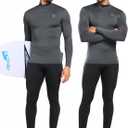 NELEUS 4 Pack Men's Workout Long Sleeve Shirts Compression Dry Fit Muscle Tops
 (XXL)