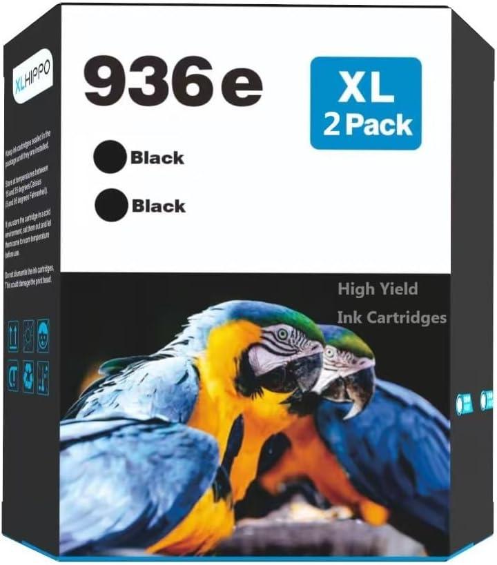 936e Black Replacement for HP 936e 936 Black Ink Cartridge for HP Printers 9125e 9120e Series, for OfficeJet Pro 9130e 9135e 9730e 9120 9130 (2 Pack 936XL Black)