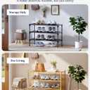 Kitsure Bamboo Wooden Shoe Rack for Closet - Stackable Shoe Organizer with Modular Structure, Space-Saving Shoe Shelf for Entryway, Living Room, Bedroom, 26.8" x 11" x 18.9", Natural