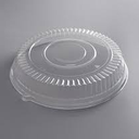 Restaurantware-LIDS ONLY: Foil Lux Round Lids For 16 Inch Food Trays, 10 Dome Shape Clear Covers - Catering Trays Sold Separately, Disposable, Clear Plastic Container Covers, Heavy-Duty, For Parties, Pack of 10