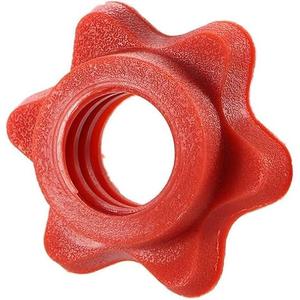 6Pcs Red Dumbbell Hex Nut 25mm Barbell Bar Hexagon Nuts Spin-Lock Collars for 1 Inch Standard Barbells Bar Collar Screw Exercise Collars Weights and Accessories Strength Training Equipment Weight Clip