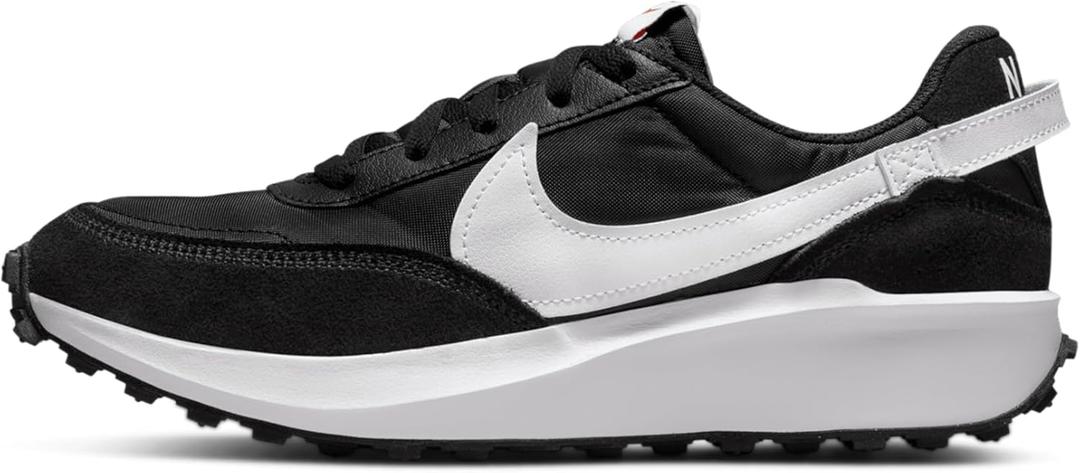 Nike Women's Waffle Debut Shoes (5, Black/White/Orange/Clear)