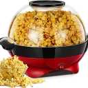 Popcorn Machine, Popcorn Maker, Electric Stirring Popcorn Popper with Quick-Heat Technology,Removable Non-Stick Surface