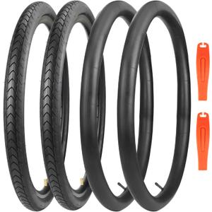 2 Pack Bike Tire and Tube for Moutain Bike City Bike 27.5x1.75(44-584) Great for Paved Road Commuting Ride Compatible Replacement Bicycle Tire for Cruiser Bicycle Black