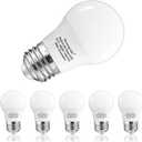 MorningLight 6 Pack A15 LED Bulbs Dimmable, 60Watt Equivalent, Neutral White 4000K, E26 Base, A15 Appliance Light Bulb 6.5W for Ceiling Fan Light Bulbs, Super Bright No Flicker, 600LM Bulb