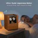 Double Watch Winder for Automatic Watches, Quiet Japanese Motor Rotating Self-Winding Watch Winder Box with Storage Display, Premium PU Leather Watch Winder Case for Rolex Men Women
