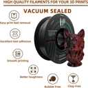 HP3DF 3D Printer Filament, Silk PLA, Color Changeable PLA Filament 1.75mm, Changes Color with Light and Angle, Dimensional Accuracy+/-0.02mm, 1KG Spool (2.2 lbs), Fit Most FDM Printer(Silk Red Black)