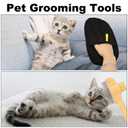 Pet Grooming Gloves & Combs, Double-Sided Electrostatic Pet Hair Removal Mitt Multi-Functional Reusable Animal Hair Remover Tools for Carpet Sofa Clothing Furniture