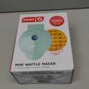 Dash Mini Waffle Maker- Compact Electric Iron for Creative Homemade Treats - Nonstick Surface - Easy-to-Clean - Perfect for Kids & Families - Aqua