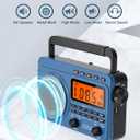Digital AM FM Shortwave Radio with Best Reception,4000mAh Rechargeable Portable Radio with NOAA Weather Alert, Big Speaker, Digital Tuner and Stereo Earphone,Support Micro SD Card and USB MP3 Player