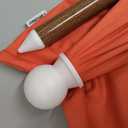 JONATHAN Y Horizon 6.5 ft. Beach Umbrella, Coastal Coral Red with Fringe, Boho UV 50+ Sun Shade with Scalloped Edge, Push-Button Tilt and Carry Bag, Dark Brown Wood Finish Pole UMB1004F, 78 inches diameter, 84 inches height