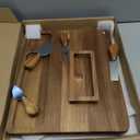 Acacia Wood Charcuterie Board, Cheese Board Set with Magnetic Knife Holder, 14"x 11" Large Serving Tray for Meat and Cheese, Ideal Gift for Anniversary, Christmas, Thanksgiving, Wedding, Halloween