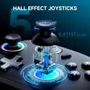 ECHTPower PC Gaming ControllerWireless for PC with Hall-Effect Joysticks, 1000Hz Polling Rate, No Drift, Turbo & Vibration, Compatible with Windows/Switch/iOS/Android/Steam Place & Charge Dock