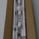 ENJOYBASICS No Drill Curtain Rods for Window 48 to 84 Inches, 5/8 Inch Diameter Renter Friendly Drapery Rod with Adhesive Brackets without Drilling, Adjustable from 27 to 90 Inches, White