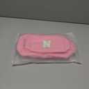 initial makeup bag, 2pcs initial makeup cosmetic toiletry bags for women girls, Leather custom monogram personalized cosmetic bag, Birthday Gifts for 4 5 6 7 8 9 10 11 12 Year Old (E)