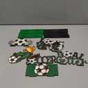 Suzile 6 Pcs Soccer Table Top Decorations Centerpieces Wooden Green Black Football Sign Soccer Theme Birthday Party Decor Detachable Football Tabletop Decor for Boys Kids Bday Party