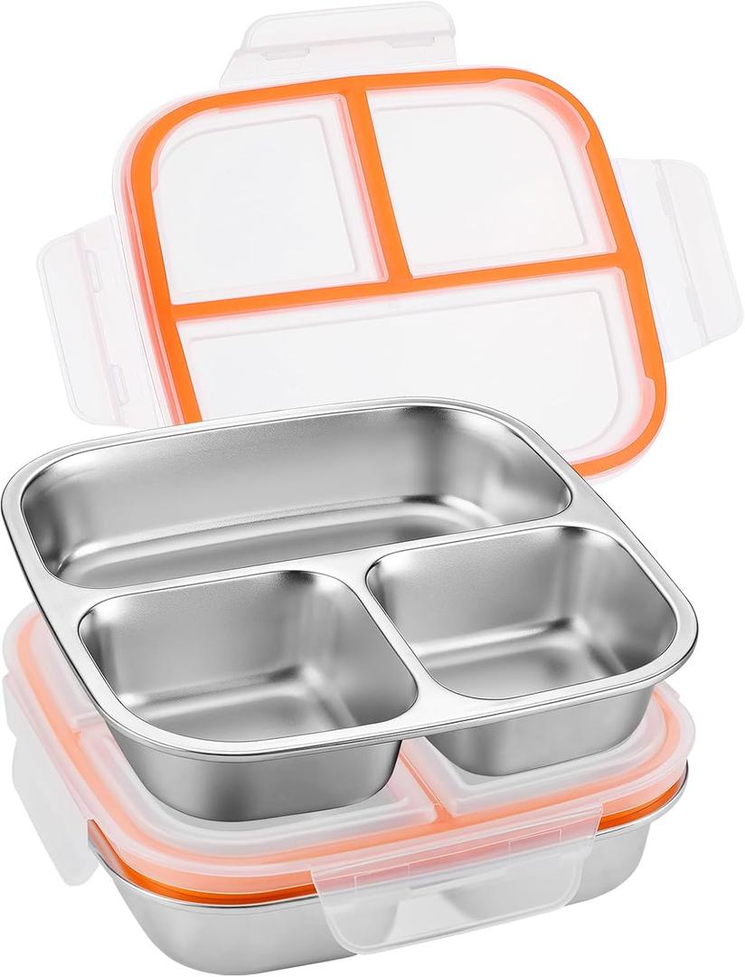 Alphatool 2 Pcs Portable Stainless Steel Snack Containers for Kids