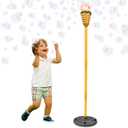Tiki Torch Bubbler - Bubble Machine with Lights and Music, Bubble Blower and Wand, Rechargable Outdoor Toy for Kids Teens Adults, Includes 4oz Bubble Solution