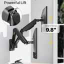 monTEK Dual Monitor Wall Mount for 17 to 32 inch Flat/Curved Screens, Each Holds to 19.8 lbs, Full Motion Adjustable Mechanical Spring Monitor Arm, 75x75/100x100 VESA Wall Mount, Black