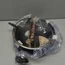 Carbon Steel Wok Pan, 9.5" Woks & Stir-Fry Pans with Glass Lid Cookwares, Nonstick Wok Flat Bottom Small Handmade Chinese Wok For for All Stoves