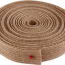 1 Inch Wide Natural Burlap Fabric Natural Jute Beautiful Burlap Ribbon Great for Wedding Gift Wrapping Home Dcor Floral Arrangement, 25 Yards-Roll